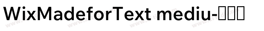 WixMadeforText mediu字体转换